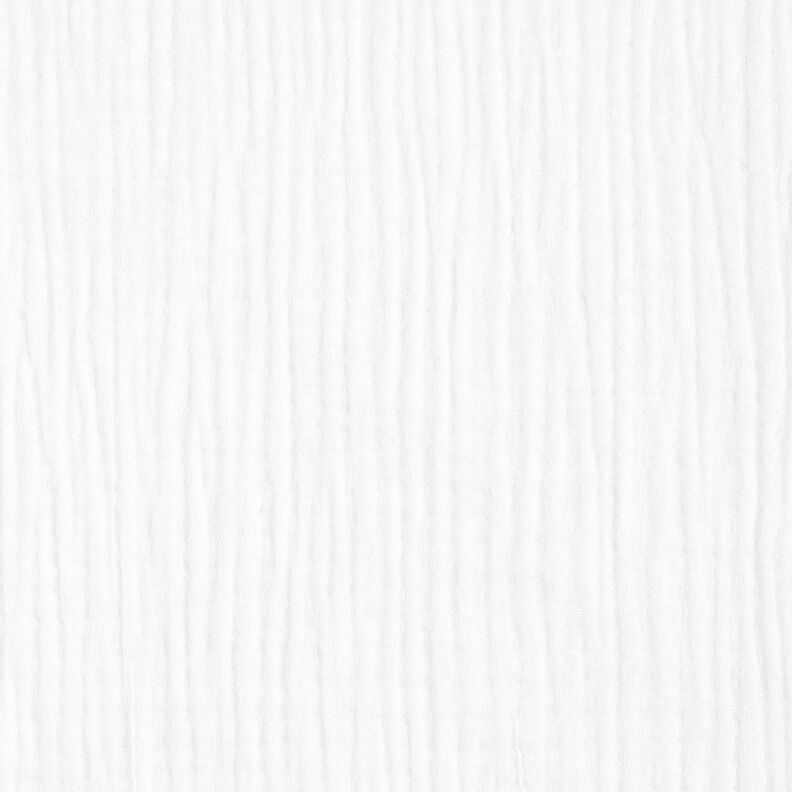 Tissu triple gaze de coton Uni – blanc,  image number 3