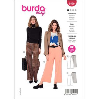 Pantalon Passe-fil en caoutchouc | Burda 5969 | 34-44, 
