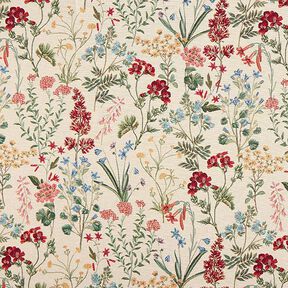 Tissu de décoration Gobelin prairie fleurie – beige, 