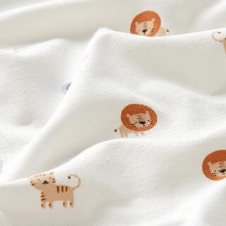 Jersey coton Mini animaux des steppes  – écru, 