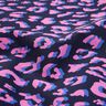 Coton enduit motif léopard abstrait | Poppy Fabrics – bleu nuit/rose vif,  thumbnail number 2