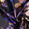 Tissu viscose Cupro avec fleurs à l'aquarelle – noir/lilas bleu,  thumbnail number 3