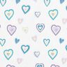 Jersey coton Cœurs multicolores – ivoire,  thumbnail number 1