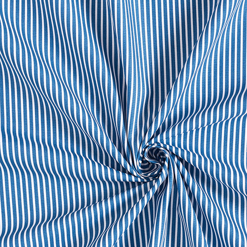 Popeline coton Rayures – bleu jean/blanc,  image number 3