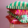 Tissu de décoration Semi-panama Formes modernes – vert genévrier/rouge foncé,  thumbnail number 6