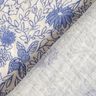Tissu double gaze de coton Fleurs bleues – blanc/bleu brillant,  thumbnail number 4
