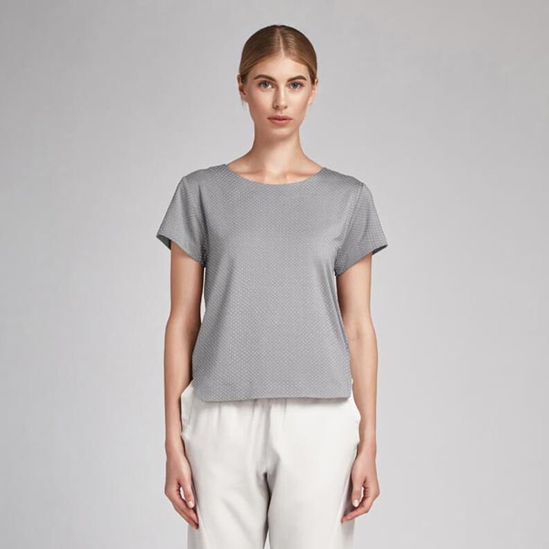 Popeline coton Petits pois – gris/blanc,  image number 7