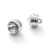 Bouton à queue métallique avec strass [ Ø10 mm ] – argent métallique,  thumbnail number 2