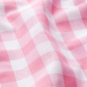 Tissu en coton Vichy à carreaux 1,7 cm – rose/blanc, 