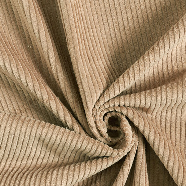 Velours côtelé large prélavé Uni – beige,  image number 1