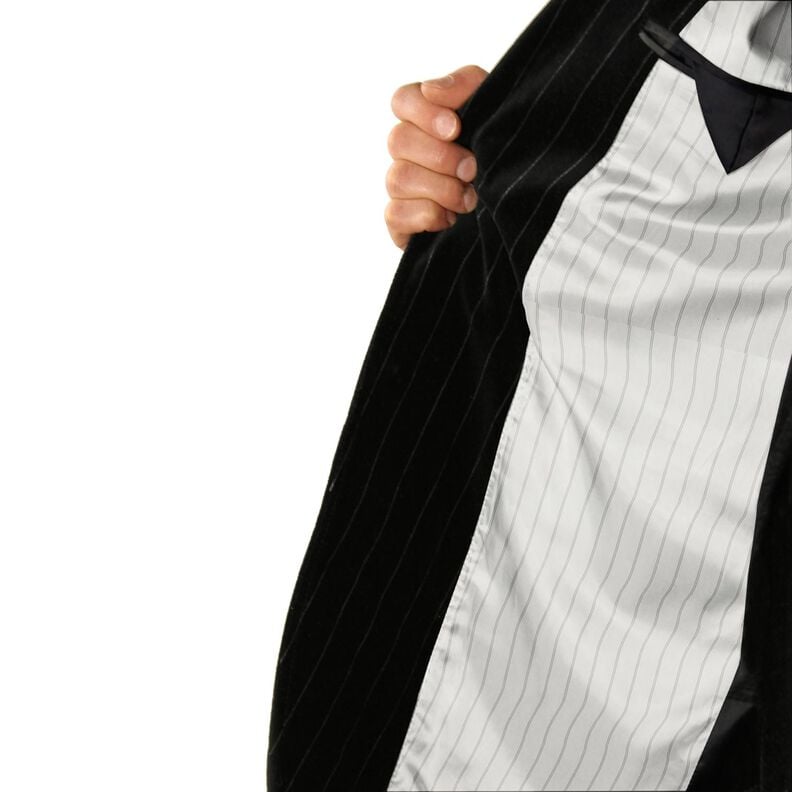 Doublure pour manches à fines rayures – blanc/noir,  image number 6
