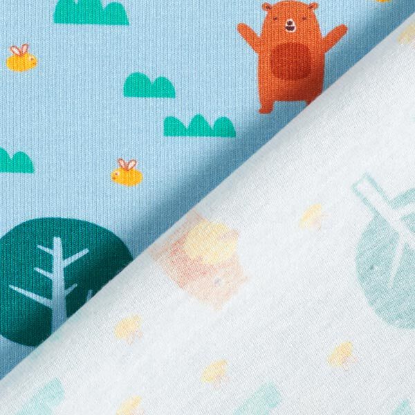 Jersey coton abeille et ours | PETIT CITRON – bleu clair, image number 4