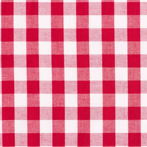 Tissu en coton Vichy à carreaux 1,7 cm – rouge/blanc, 