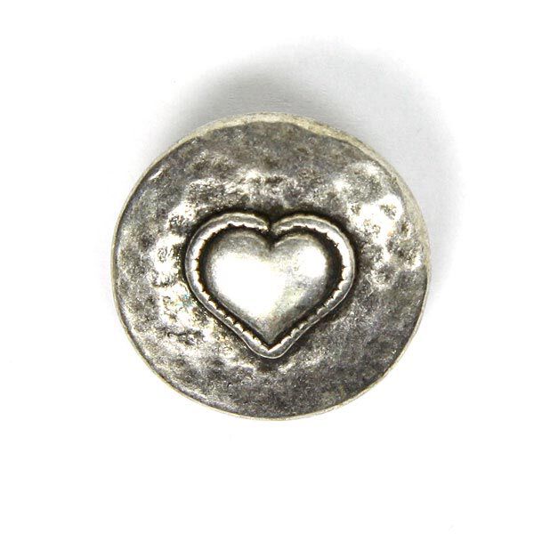 Bouton métallique Heart,  image number 1