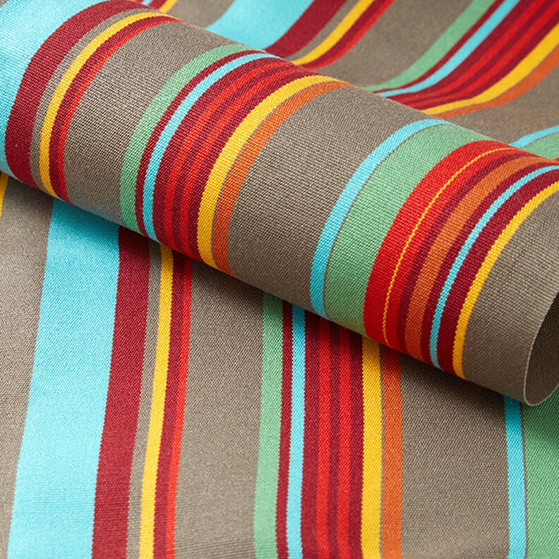 Extérieur Tissu pour chaise longue Rayures verticales 44 cm – taupe/turquoise clair,  image number 3