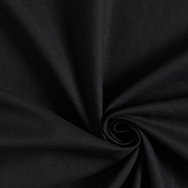 Mélange lin coton Uni – noir,  image number 1