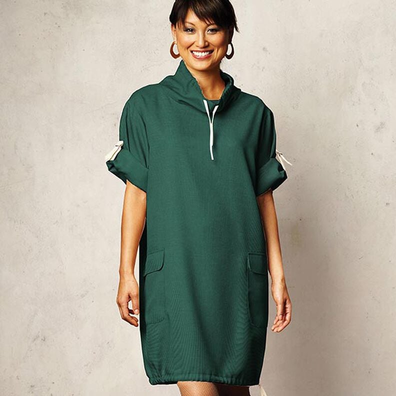 French Terry léger uni – vert sapin,  image number 9