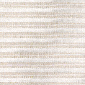 Tissu de coton Structure quadrillée à rayures horizontales – beige/blanc, 
