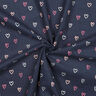 Velours milleraies Cœurs Imprimé feuille | by Poppy – bleu nuit/argent,  thumbnail number 3
