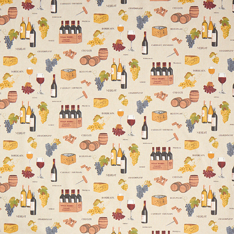Tissu de décoration Semi-panama vin – nature,  image number 1