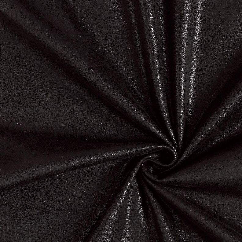 Velours stretch métallisé – noir,  image number 1