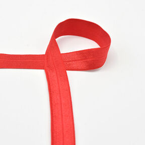 Biais élastique (pré-plié) brillant [20 mm] – rouge, 