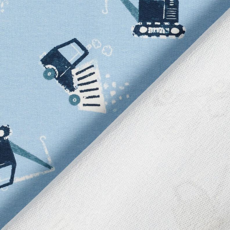 French Terry Sweat d’été Chantier de construction – bleu clair,  image number 4