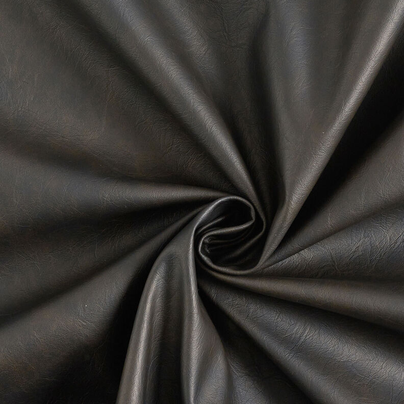 Simili cuir aspect vintage uni – noir,  image number 1