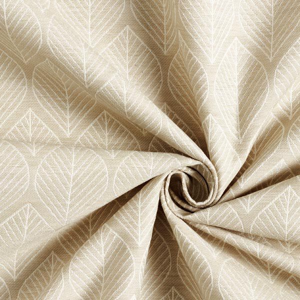 Tissu de décoration Jacquard Feuilles – beige,  image number 5