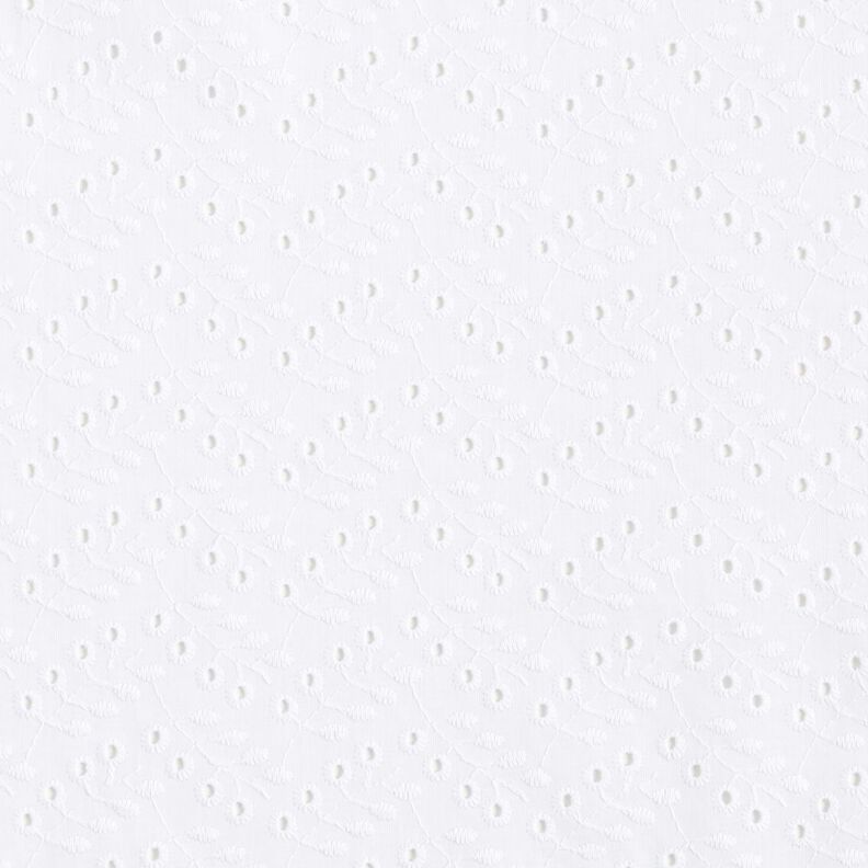 Batiste Dentelle brodée Vrilles de feuilles – blanc,  image number 1