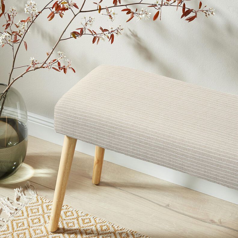 Tissu de d&eacute;coration Panama rayure subtile &ndash; nature/beige clair,  image number 5