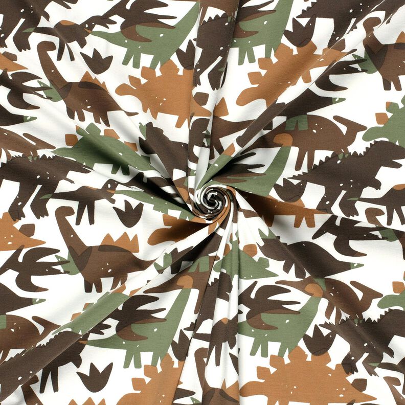 Jersey coton Camouflage avec dinosaures – ivoire/brun-marron, image number 3