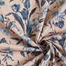 Popeline Fleurs aquarelle – dune/bleu jean,  thumbnail number 3