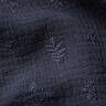 Tissu double gaze de coton broderie fleurs et branches – bleu marine,  thumbnail number 6