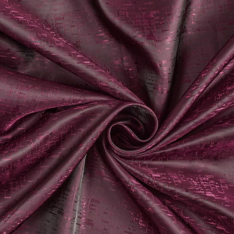 Tissu de doublure Jacquard Motif de grille – rouge bordeaux,  image number 3