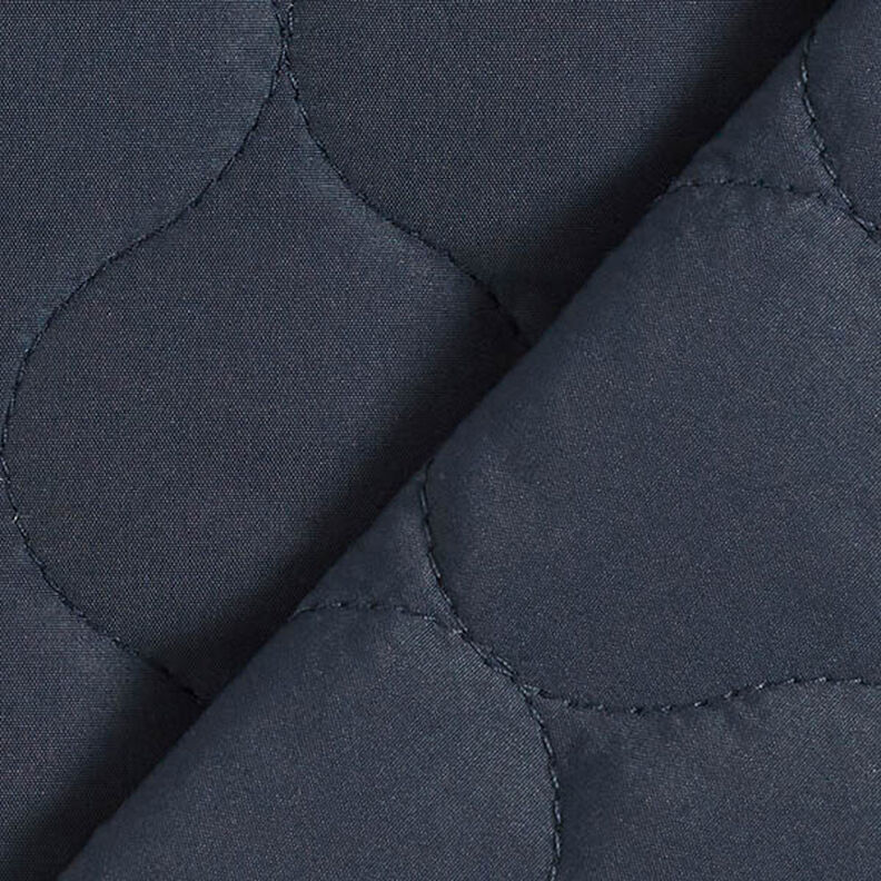 Tissu matelassé Motif de cercle – bleu marine,  image number 4