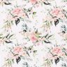 Tissu double gaze de coton Rameaux de roses aquarelle Impression numérique – blanc,  thumbnail number 1