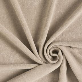 Tissu éponge Stretch Uni – beige clair, 