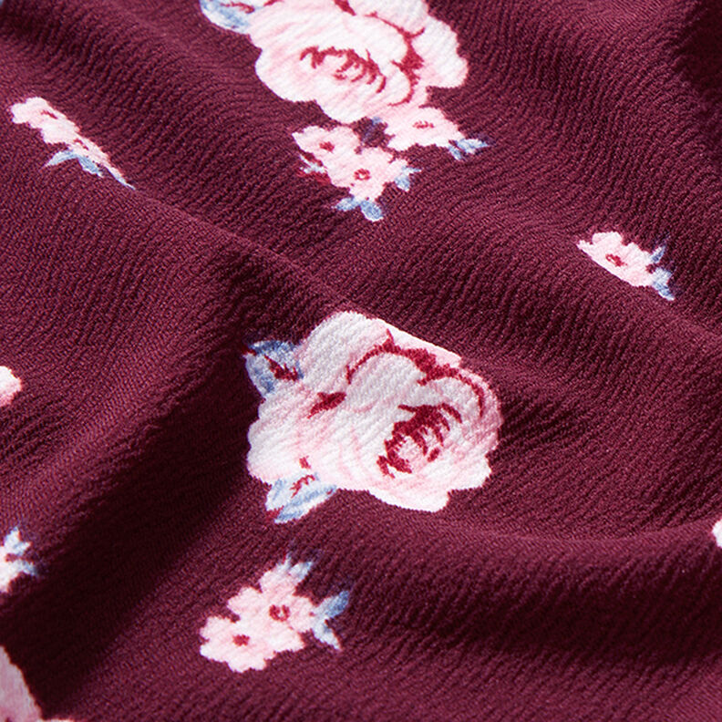 Jersey polyester Roses – merlot,  image number 2