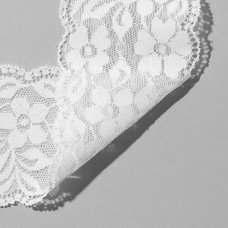 Dentelle de lingerie élastique [60 mm] - blanc,  image number 2