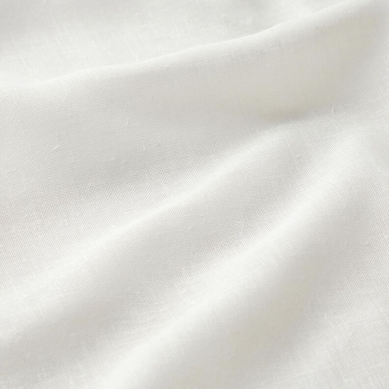 Tissu pour voilages Mélange lin Uni – écru, image number 2