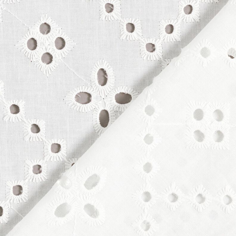 Tissu de coton à broderie anglaise – blanc,  image number 4