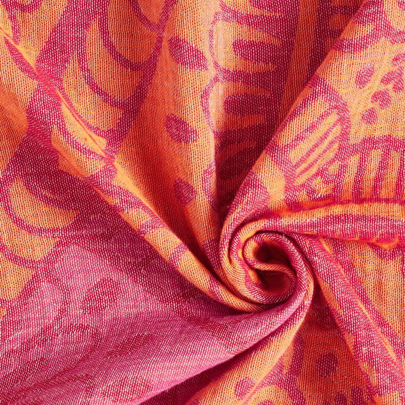 Beachwear serviette hammam ornements jacquard – rouge/orange pêche,  image number 3