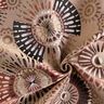 Tissu de décoration Jacquard Mandala élégant – taupe foncé/bordeaux,  thumbnail number 3