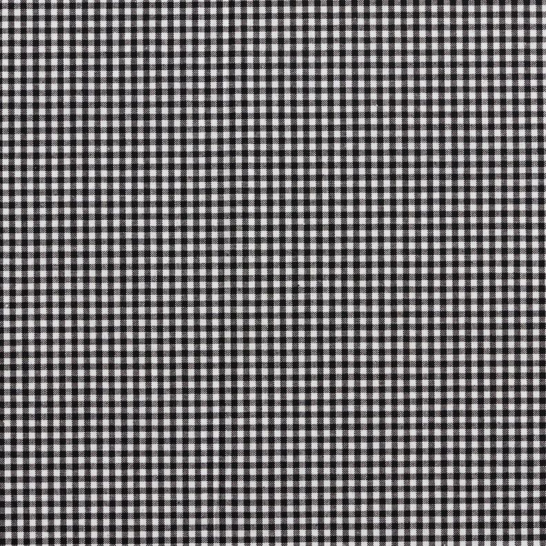 Tissu pour chemise à petits carreaux – noir/blanc, image number 1
