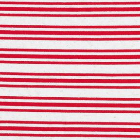 Jersey viscose Rayures pailletées irrégulières – écru/rouge, 