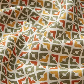 Crêpe de viscose Losanges rétro – beige/kaki, 