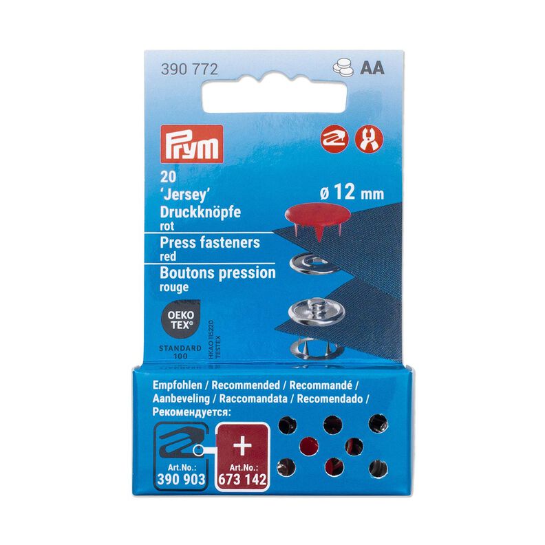 Boutons pression en jersey [12 mm] | Prym – rouge,  image number 3