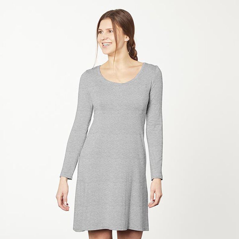 Jersey coton Medium chiné – gris clair, image number 6