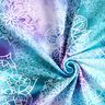 French Terry Sweat d’été Mandalas arc-en-ciel | Glitzerpüppi – pétrole légère/lavande,  thumbnail number 3